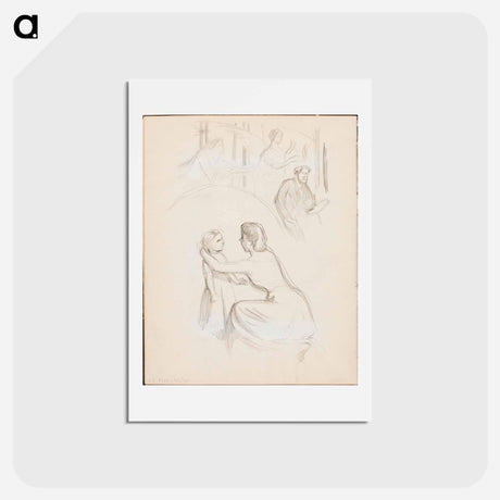 アートポストカード-(unknown)part of a sketchbook - アルバート エーデルフェルト Postcard.