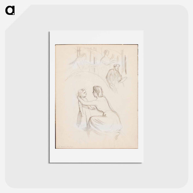 アートポストカード-(unknown)part of a sketchbook - アルバート エーデルフェルト Postcard.