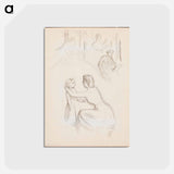 アートポストカード-(unknown)part of a sketchbook - アルバート エーデルフェルト Postcard.