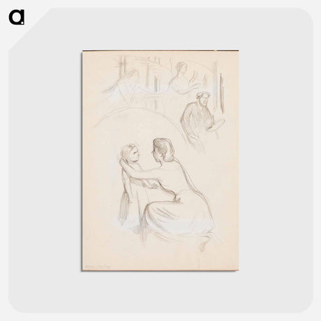 アートポストカード-(unknown)part of a sketchbook - アルバート エーデルフェルト Postcard.