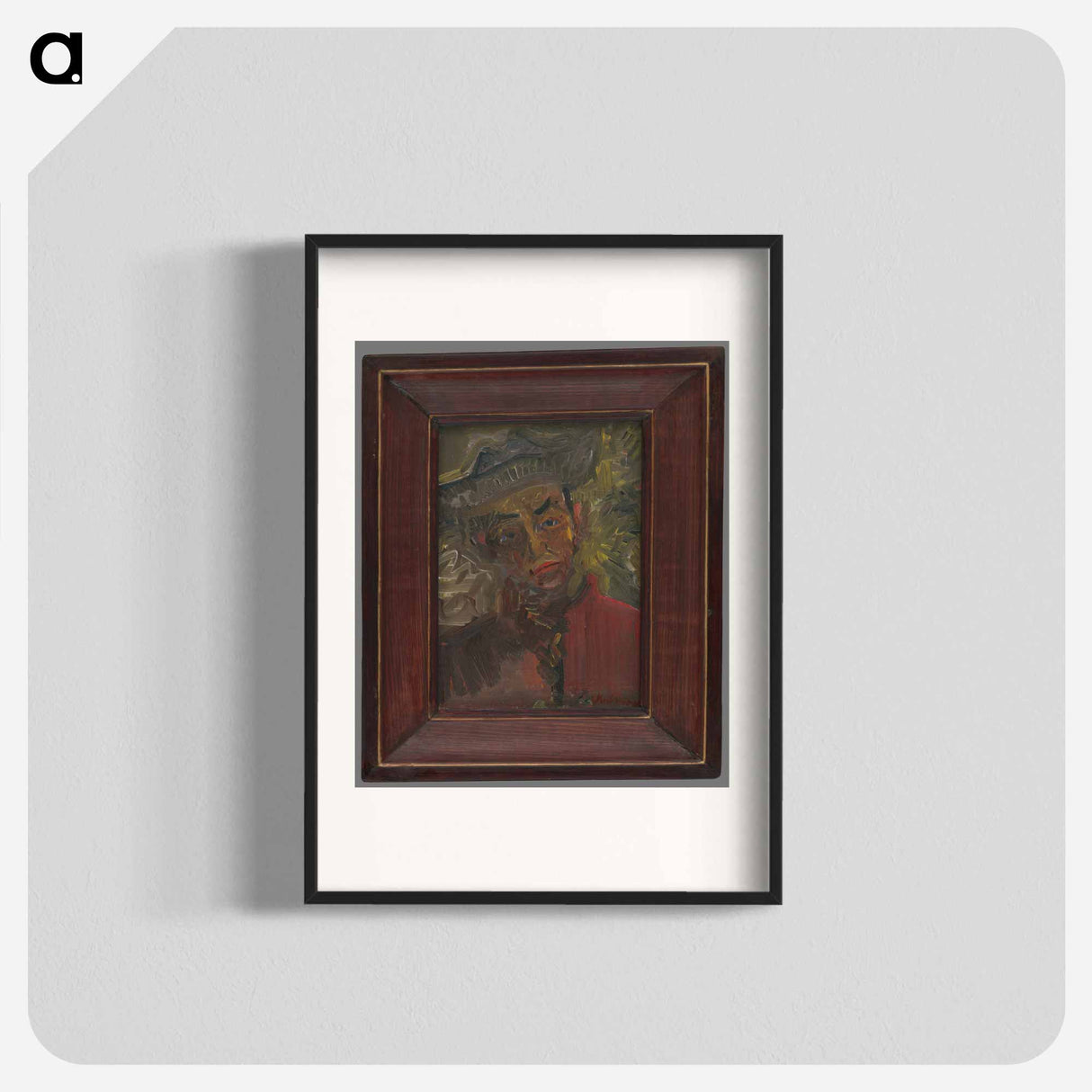 Portrait of a man-self-portrait - アーノルド ピーター ワイズ クビンチャン Poster.