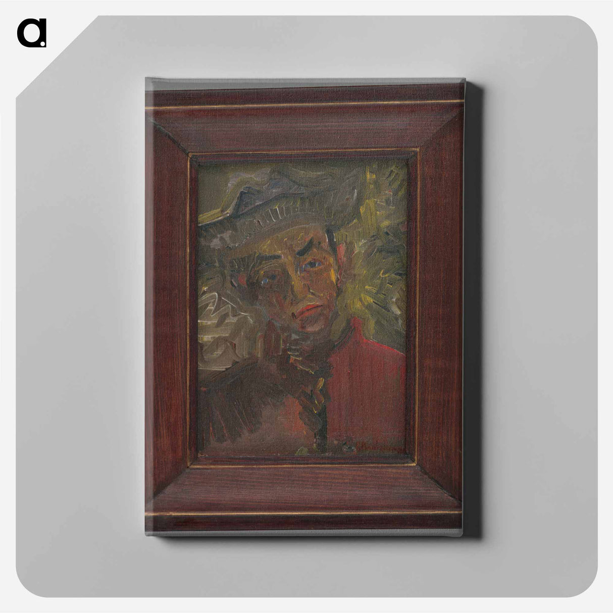 Portrait of a man-self-portrait - アーノルド ピーター ワイズ クビンチャン Canvas.