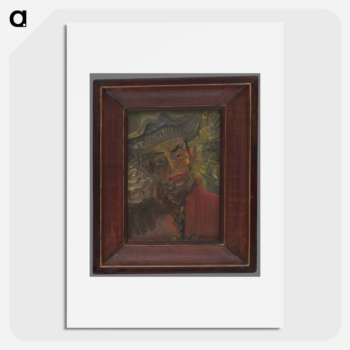 Portrait of a man-self-portrait - アーノルド ピーター ワイズ クビンチャン Poster.