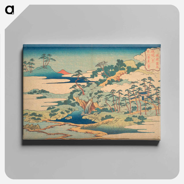 アートパネル-Hokusai's The Sacred Spring at Jōgaku - 葛飾 北斎 Canvas.
