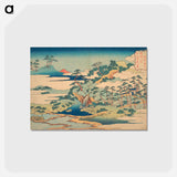 アートポストカード-Hokusai's The Sacred Spring at Jōgaku - 葛飾 北斎 Postcard.