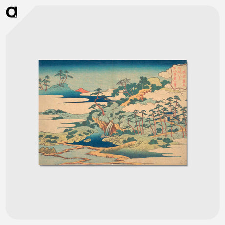 アートポストカード-Hokusai's The Sacred Spring at Jōgaku - 葛飾 北斎 Postcard.