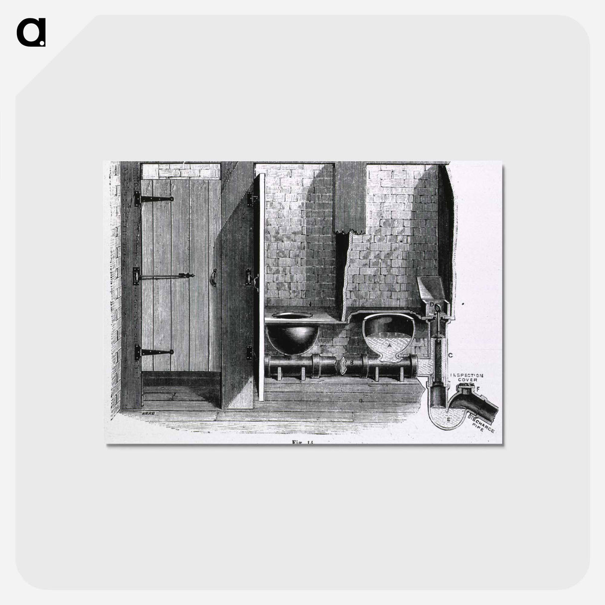 アートポストカード-Public Toilets
 - 国立医学図書館 Postcard.