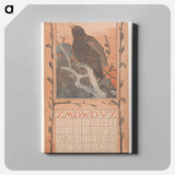 Kalenderblad februari met spreeuw - テオ ヴァン ホイテマ Canvas.