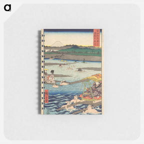 アートメモ帳-The Ōi River between Suruga and Tōtōmi Provinces
 - 歌川 広重 Memo.