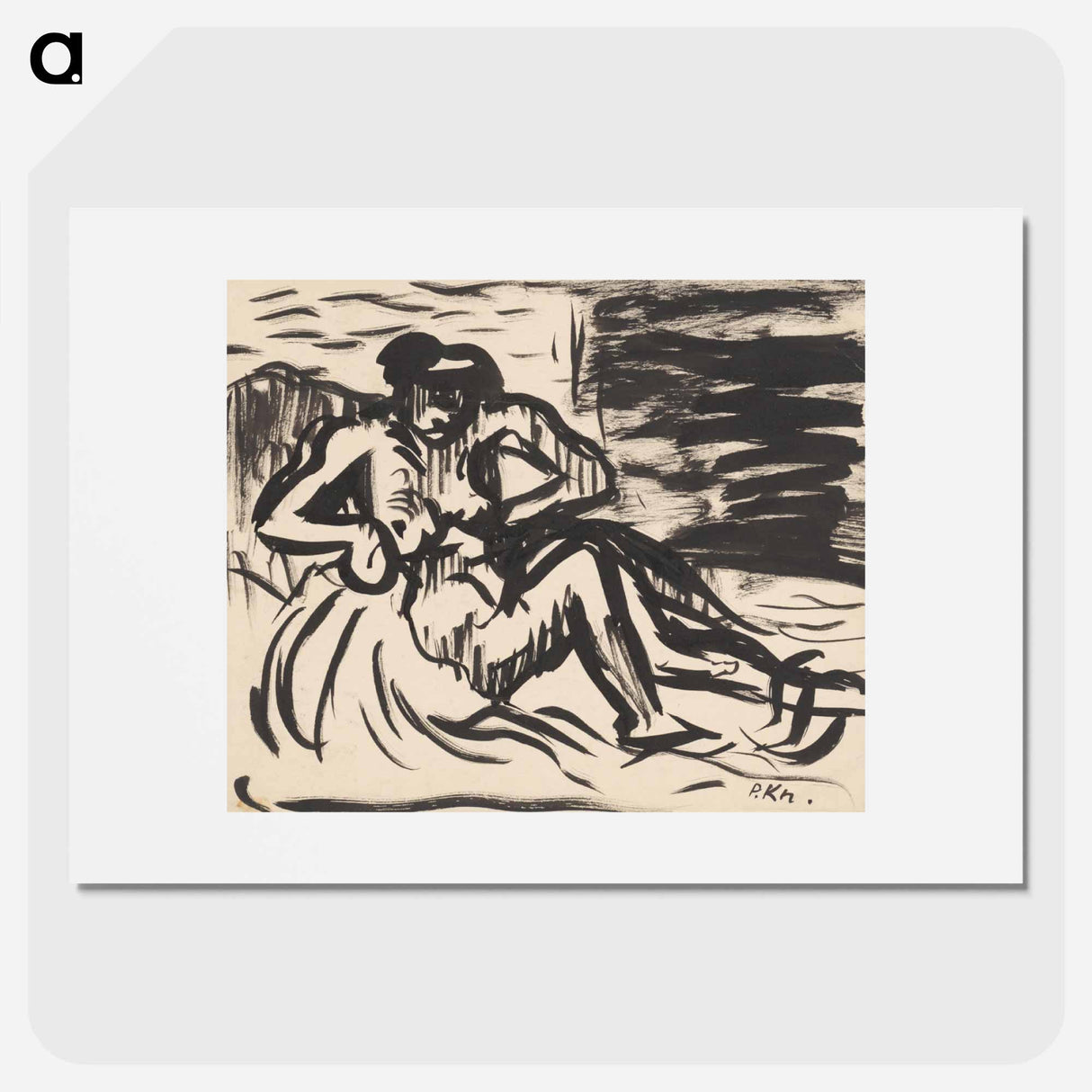 "Seated nude" - アーノルド ピーター ワイズ クビンチャン Poster.