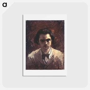 アートポストカード-Portrait of Paul Verlaine - ギュスターヴ クールベ Postcard.