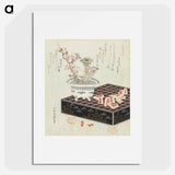 アートポスター-A comparison of Genroku poems and shells - 葛飾 北斎 Poster.