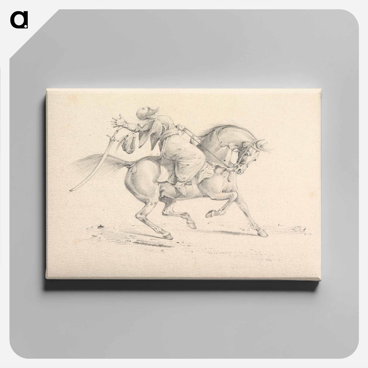 アートパネル-Wounded Turkish Cavalryman in Danger of Failling From His Horse
 - イェール大学アートギャラリー Canvas.