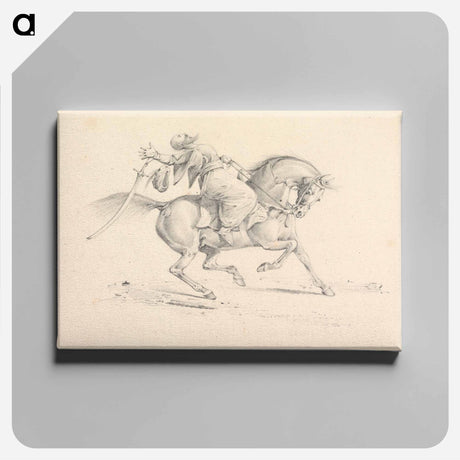 アートパネル-Wounded Turkish Cavalryman in Danger of Failling From His Horse
 - イェール大学アートギャラリー Canvas.