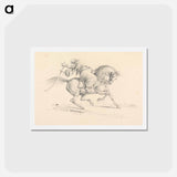 アートポストカード-Wounded Turkish Cavalryman in Danger of Failling From His Horse
 - イェール大学アートギャラリー Postcard.