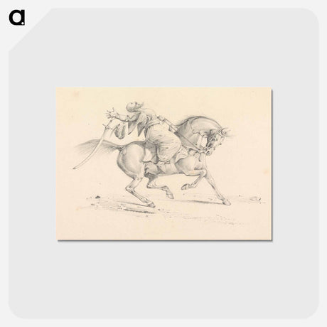 アートポストカード-Wounded Turkish Cavalryman in Danger of Failling From His Horse
 - イェール大学アートギャラリー Postcard.