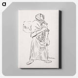 Woman with a hamper - アーノルド ピーター ワイズ クビンチャン Canvas.