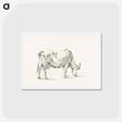 アートポストカード-Standing cow - ジャン ベルナール Postcard.