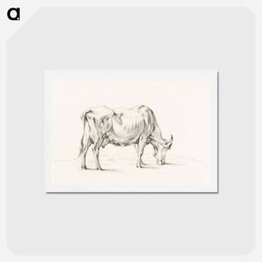 アートポストカード-Standing cow - ジャン ベルナール Postcard.