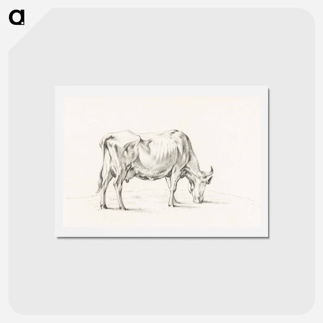 アートポストカード-Standing cow - ジャン ベルナール Postcard.