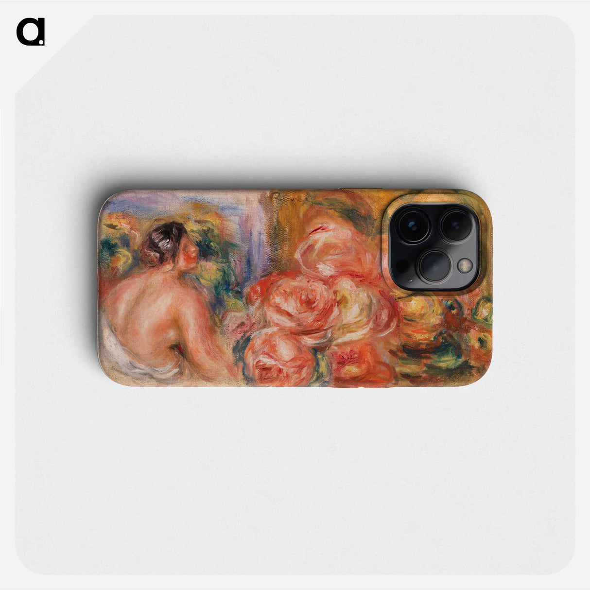 Roses and Small Nude - ピエール オーギュスト ルノワール Phone Case.