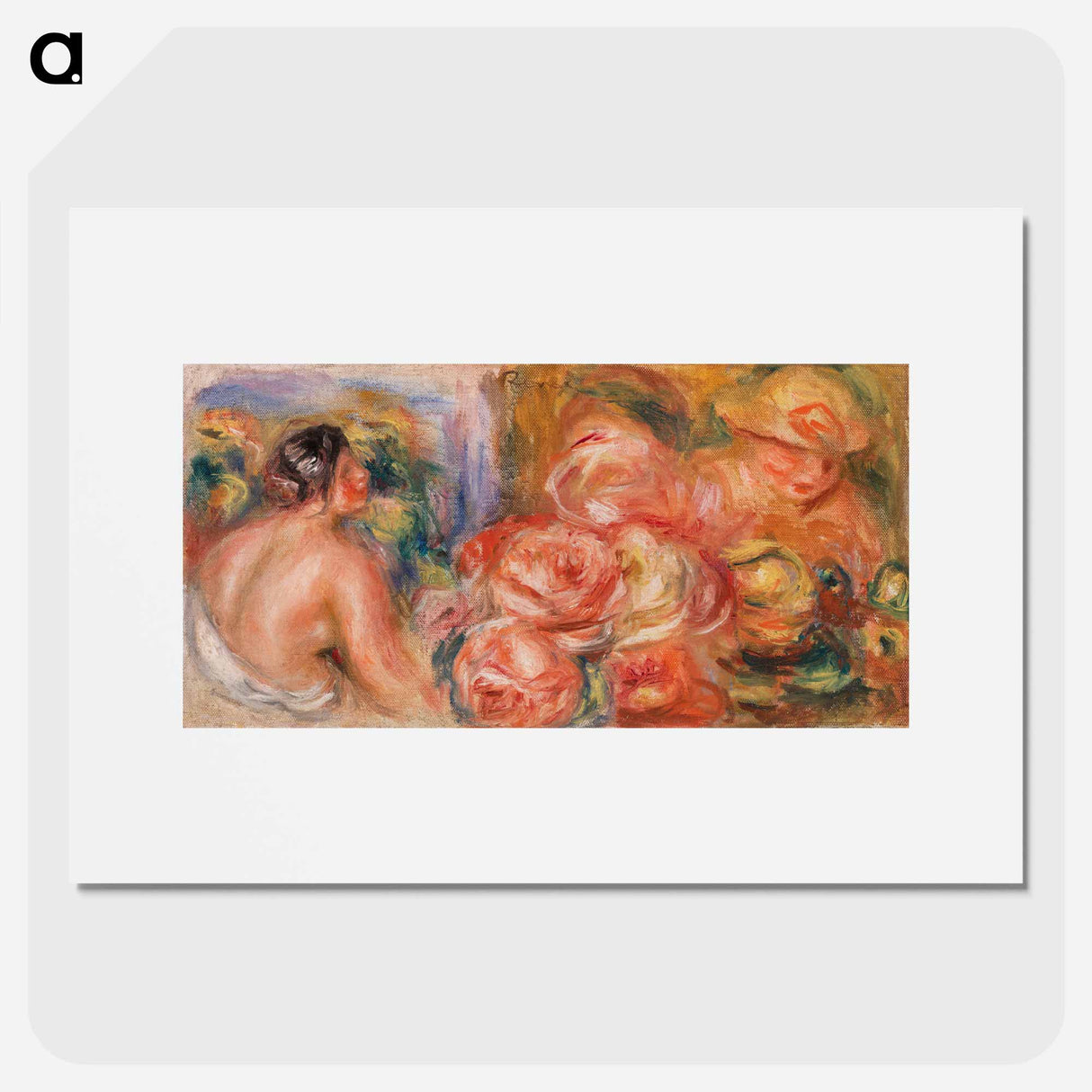 Roses and Small Nudes - Pierre-Auguste Renoir Poster.