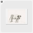 アートポストカード-Standing cow - ジャン ベルナール Postcard.