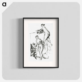アートポスター-Femme au cep de vigne, troisiéme variante - ピエール オーギュスト ルノワール Poster.