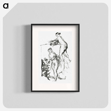 アートポスター-Femme au cep de vigne, troisiéme variante - ピエール オーギュスト ルノワール Poster.