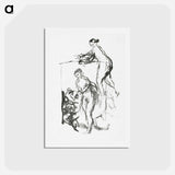 アートポストカード-Femme au cep de vigne, troisiéme variante - ピエール オーギュスト ルノワール Postcard.