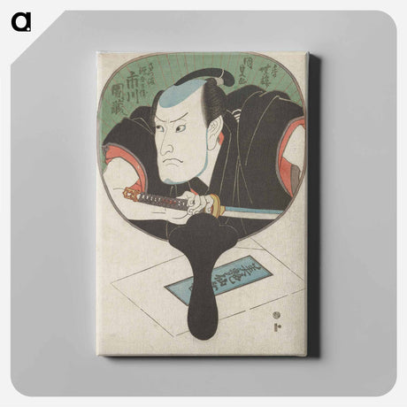 アートパネル-Figure with Sword Reflected in a Mirror
 - 歌川 国貞 Canvas.