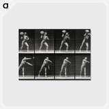 アートポストカード-Man Throwing a Boulder
 - エドワード マイブリッジ Postcard.