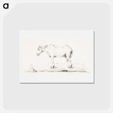 アートポストカード-Standing horse - ジャン ベルナール Postcard.