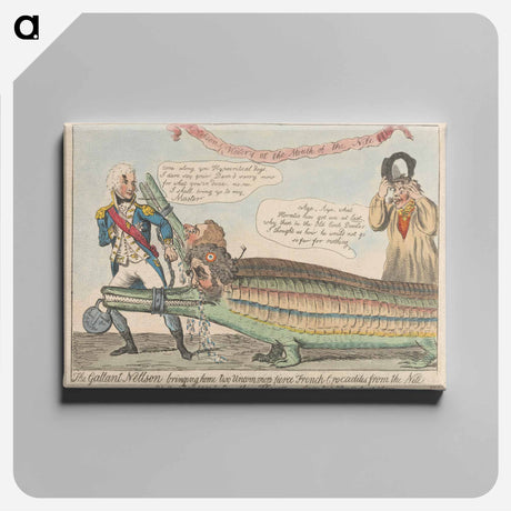 アートパネル-The Gallant Nelson Bringing Home Two Uncommon Fierce French Crocodiles from the Nile as a Present to the King
 - イェール大学アートギャラリー Canvas.