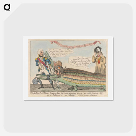 アートポストカード-The Gallant Nelson Bringing Home Two Uncommon Fierce French Crocodiles from the Nile as a Present to the King
 - イェール大学アートギャラリー Postcard.