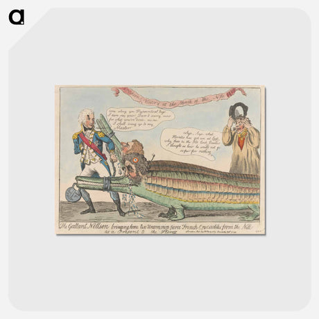 アートポストカード-The Gallant Nelson Bringing Home Two Uncommon Fierce French Crocodiles from the Nile as a Present to the King
 - イェール大学アートギャラリー Postcard.