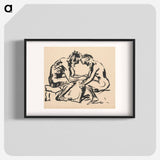 Two seated men - アーノルド ピーター ワイズ クビンチャン Poster.