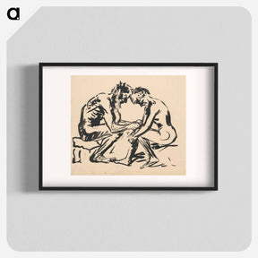 アートポスター-Two seated men - アーノルド ピーター ワイズ クビンチャン Poster.