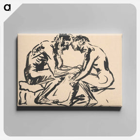 アートパネル-Two seated men - アーノルド ピーター ワイズ クビンチャン Canvas.
