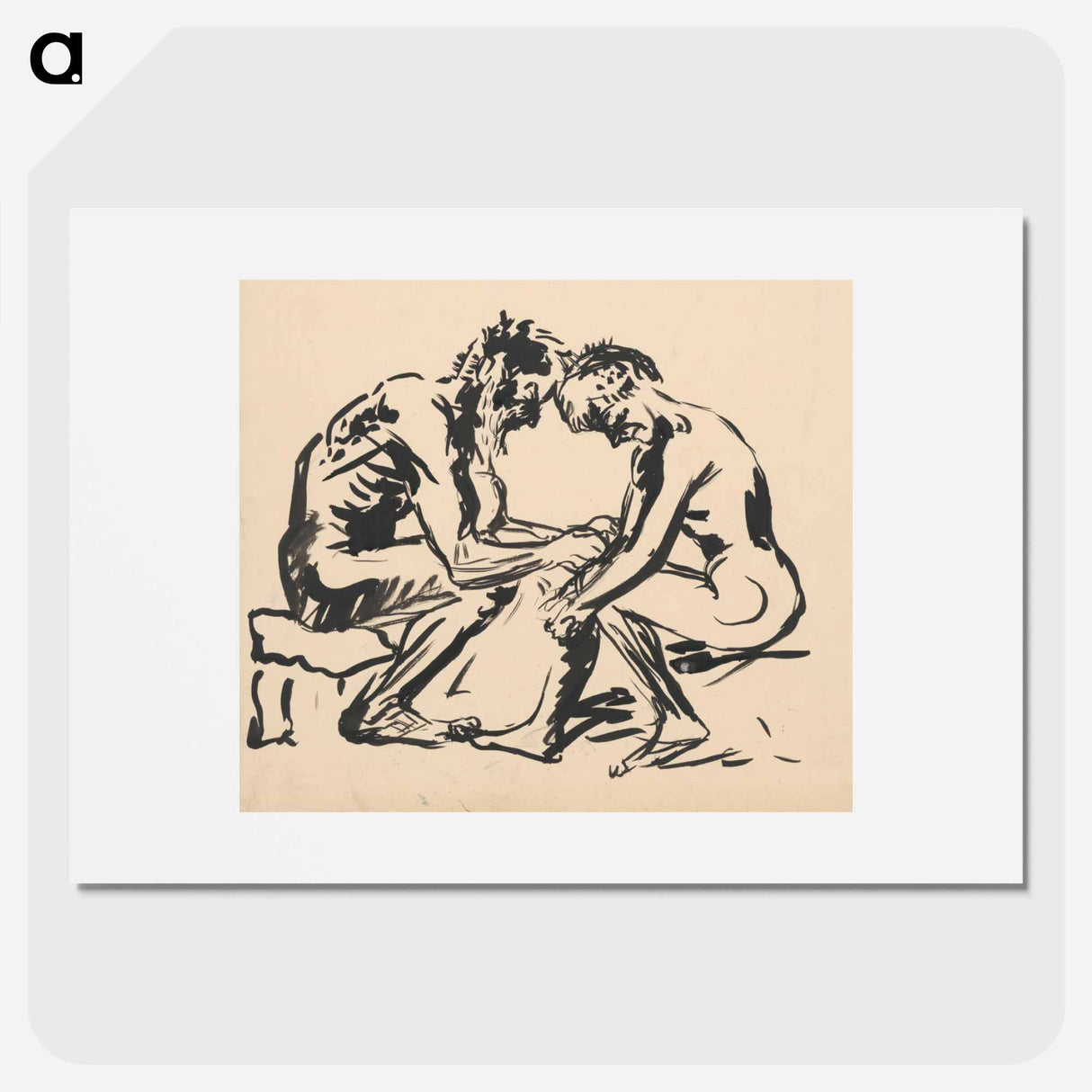 Two seated men - アーノルド ピーター ワイズ クビンチャン Poster.