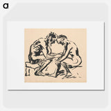 Two seated men - アーノルド ピーター ワイズ クビンチャン Poster.