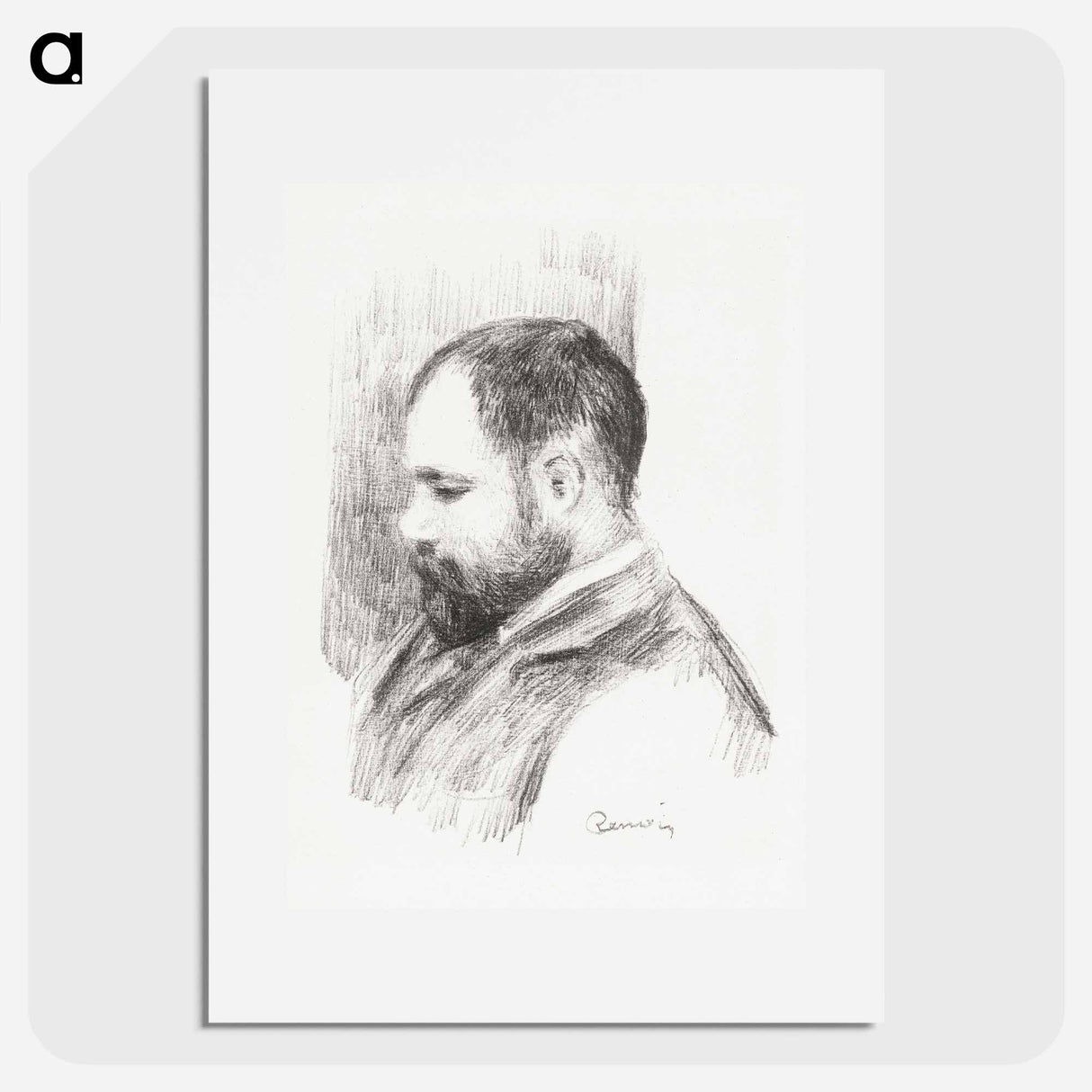 Portrait of Ambroise Vollard - Pierre-Auguste Renoir Poster.