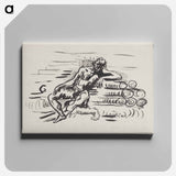Seated male figure - アーノルド ピーター ワイズ クビンチャン Canvas.