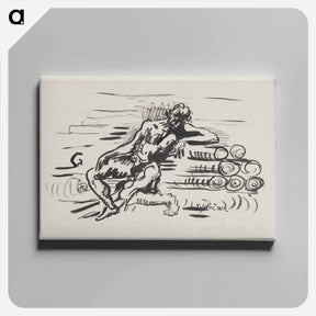 アートパネル-Seated male figure - アーノルド ピーター ワイズ クビンチャン Canvas.