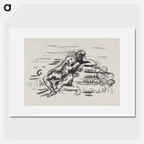 Seated male figure - アーノルド ピーター ワイズ クビンチャン Poster.