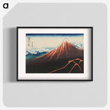 アートポスター-Rainstorm beneath the Summit - 葛飾 北斎 Poster.