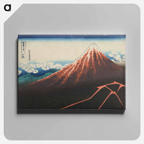 アートパネル-Rainstorm beneath the Summit - 葛飾 北斎 Canvas.