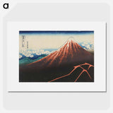 アートポスター-Rainstorm beneath the Summit - 葛飾 北斎 Poster.