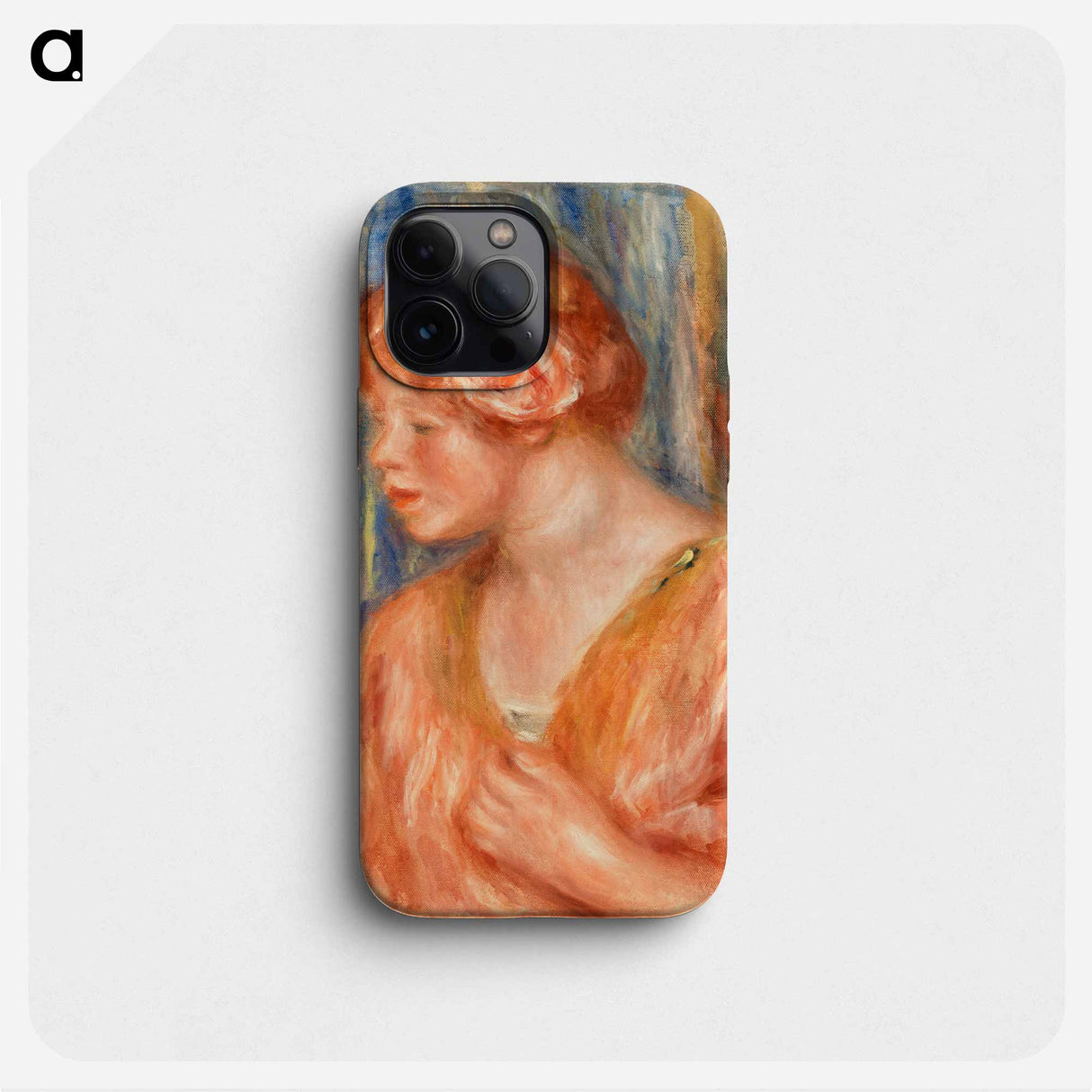 Young Woman with Rose - Pierre Auguste Renoir Phone Case.