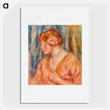 Young Woman with Rose - Pierre-Auguste Renoir Poster.